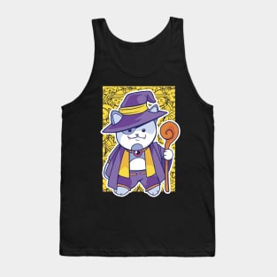 D&D Wizard Class Kawaii Cat Tank Top